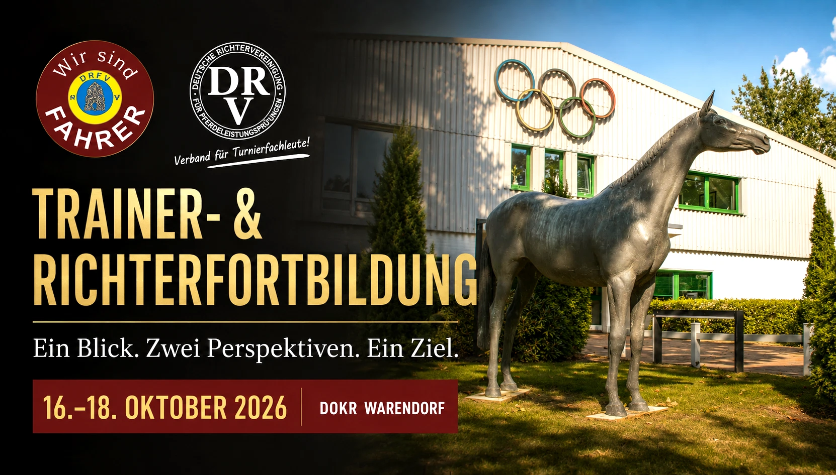 Trainer- und Richterfortbildung Fahren 2026 beim DOKR in Warendorf